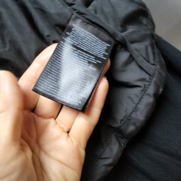 NORTH FACE Wmns Sz M Black Collarless Outdoor Snap Up Jacket ComfyCore Flawed - Picture 7 of 14